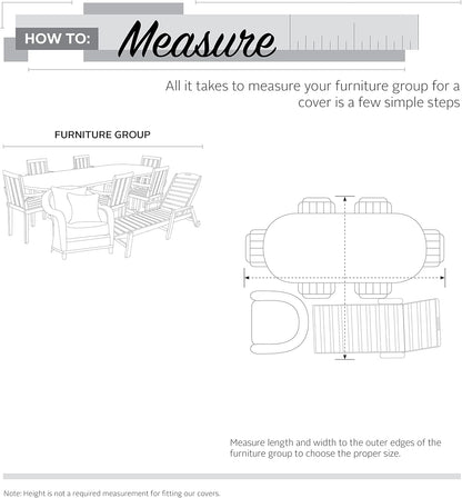 Classic Accessories 55-883-041501-00 Patio Furniture Cover 140" x 70"