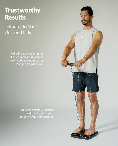 InBody H20N-Black Smart Full Body Composition Analyzer Scale - Full Body Digital Scale, BMI Measurement Tool, Body Fat Analyzer, Muscle Mass Inbody Scale - Bluetooth Connected