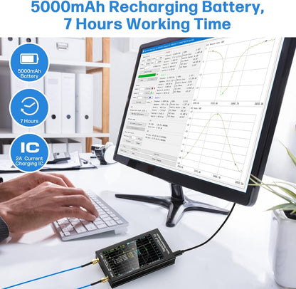 AURSINC NanoVNA-F V2 Vector Network Analyzer 4,3-inch 50KHz-3GHz HF VHF UHF VNA Antenna Analyzer, S-parametermeting, SWR spanning, fase, vertraging, Smith-diagram