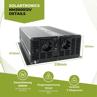 Spanningsomvormer 3000 Watt 12-230 V