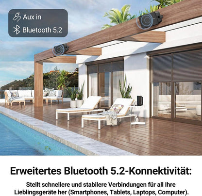 Wandluidsprekerset – Bluetooth Speakerset – Luidsprekerset – Actieve/Passieve Speakers – Set van 2 – 400W Piekvermogen – IPX5 Waterdicht