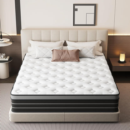 Matras 120 x 200 cm boxspring hardheid H3, geschikt voor kinderen en volwassenen, Öko-Tex gecertificeerd, ergonomisch matras met 7 zones, hoogte 20 cm