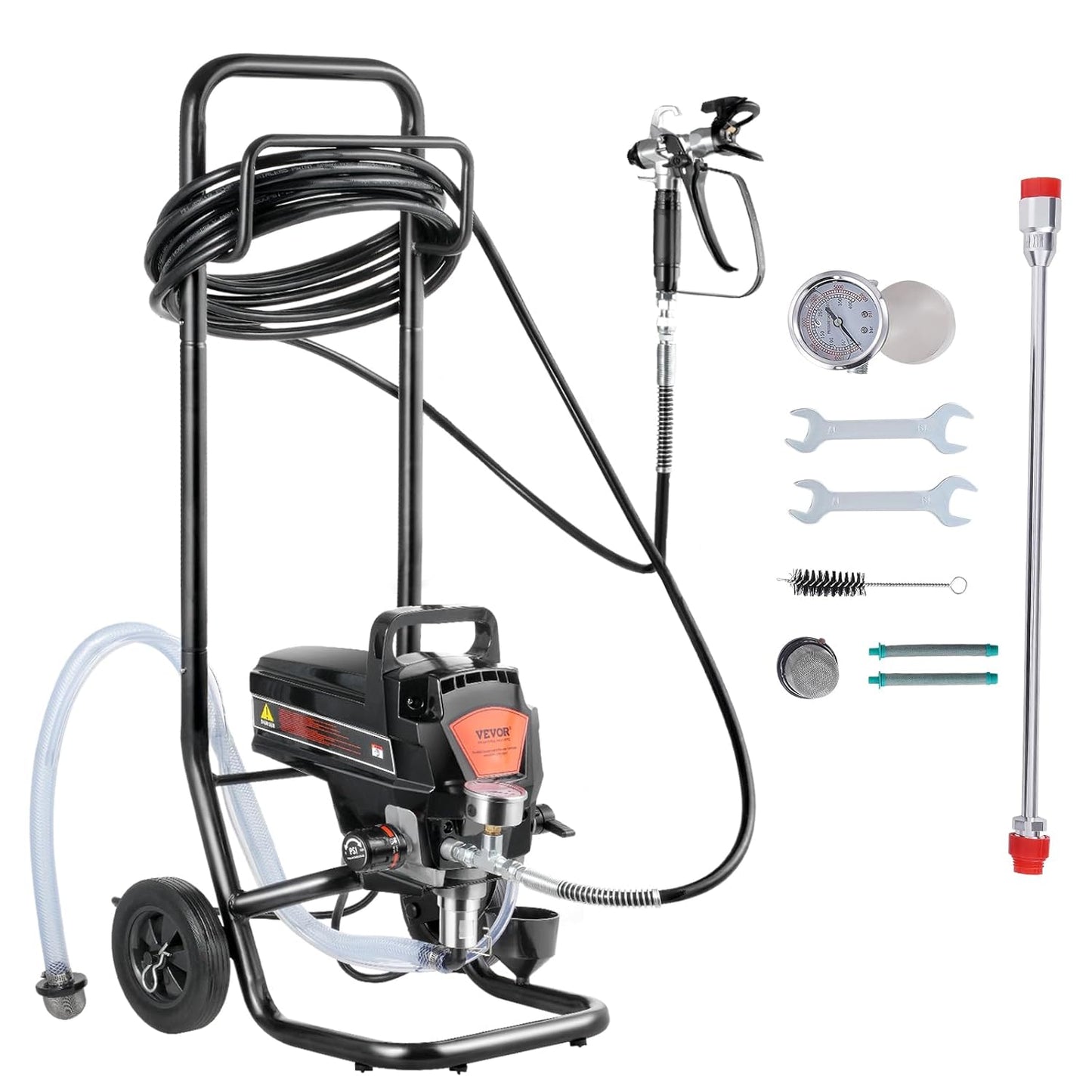 Airless Verfspuit – Verfspuitapparaat – Spuitpistool – Verfspuitmachine – Airless Spuitsysteem – 950 W Motor – 3000 PSI Hogedruk