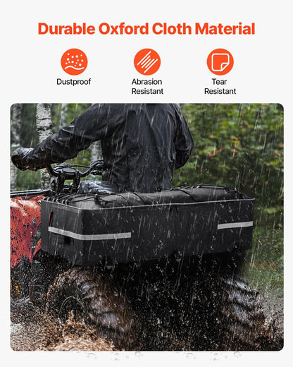 VEVOR ATV opbergtas achter, 60 liter ATV bagagetas met rugleuning en waterdichte hoes, geschikt voor de meeste ATV's met achterrekken, compatibel met ATV's, UTV, Can-Am voertuig