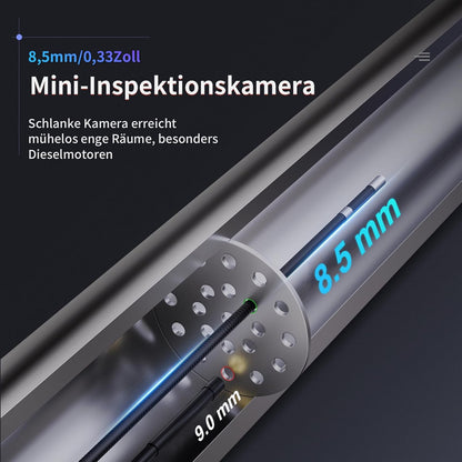 Ralcam Endoscoopcamera met licht, endoscoop, 8,5 mm, inspectiecamera, 3,5 inch, HD, 1080P, buiscamera, camera's met 8 leds, IP67 waterdicht, 3 m halfharde kabel, telescopische camera, autogereedschap