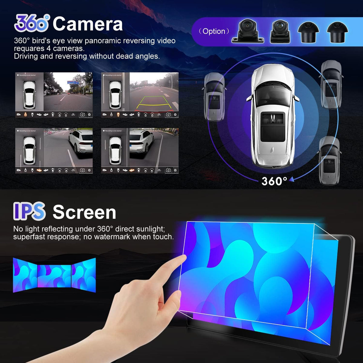 Android Autoradio – 2-DIN Autoradio – Multimedia Systeem – Inbouw Radio – Auto Entertainment – 9 Inch IPS Touchscreen – GPS Navigatie & Draadloos CarPlay