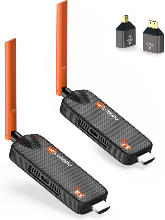 Draadloze HDMI Zender en Ontvanger 2026, 4K-decodering, Tot 6RX, APP Weergave, 5G/1080P Plug&Play HDMI Extender, Streaming Video voor Laptop, TV Box, C-CTV naar TV, Projector, Monitor - 165FT/50 M