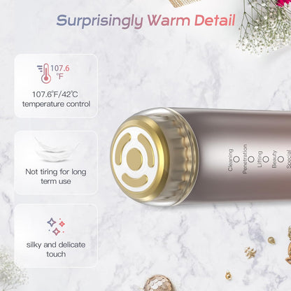 LED-Therapiestaaf Roze – Gezichtsradiofrequentieapparaat – Hoogfrequent EMS-Gezichtsapparaat – Anti-Rimpel Gezichtsmassager – Gezichtsverzorgingsapparaat – 6-In-1 Functies – Geschikt Voor Alle Huidtypes