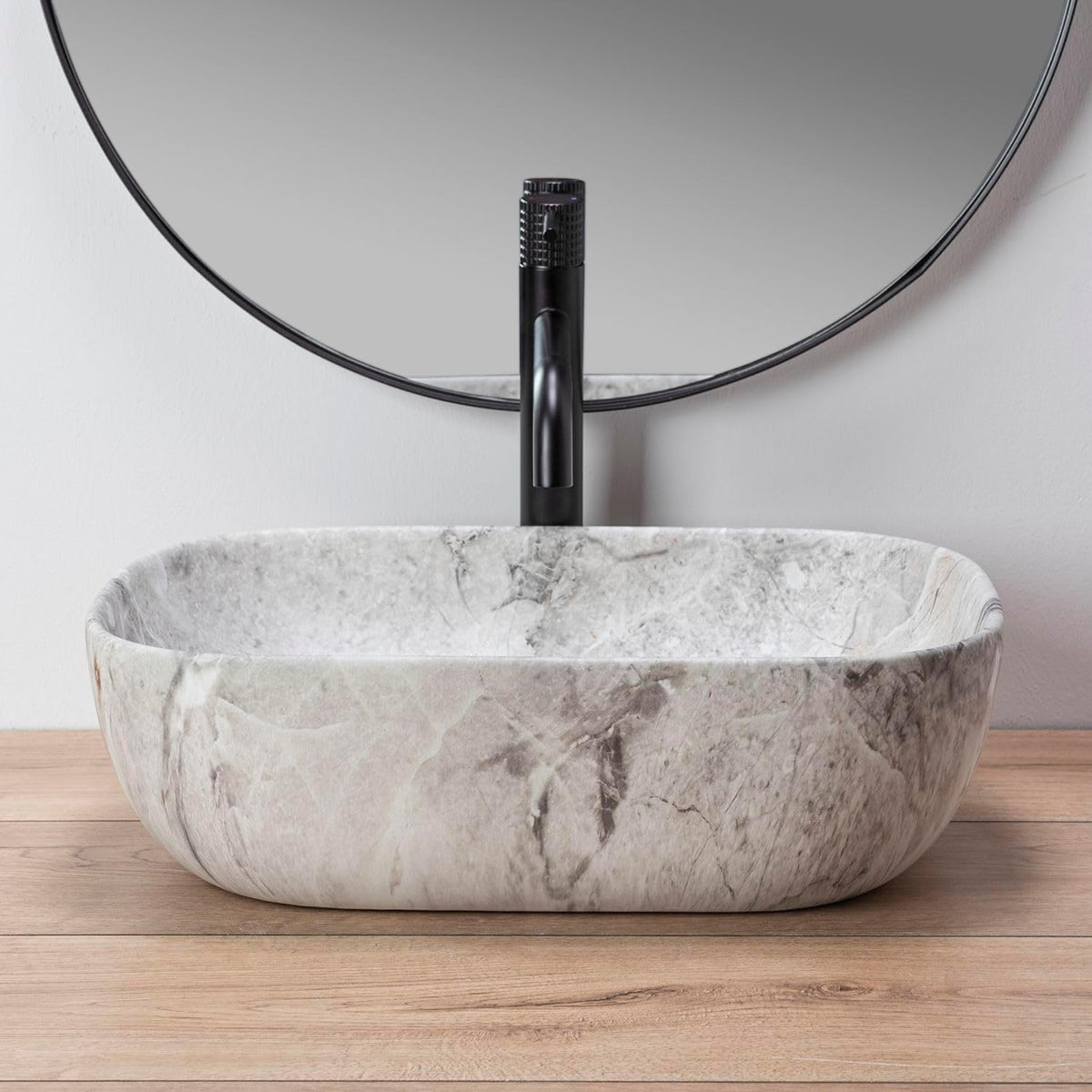 Rea U3800, Sink on countertop LIVIA STONE MATT, Stone - QUORE