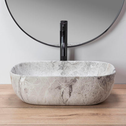 Rea U3800, Sink on countertop LIVIA STONE MATT, Stone - QUORE