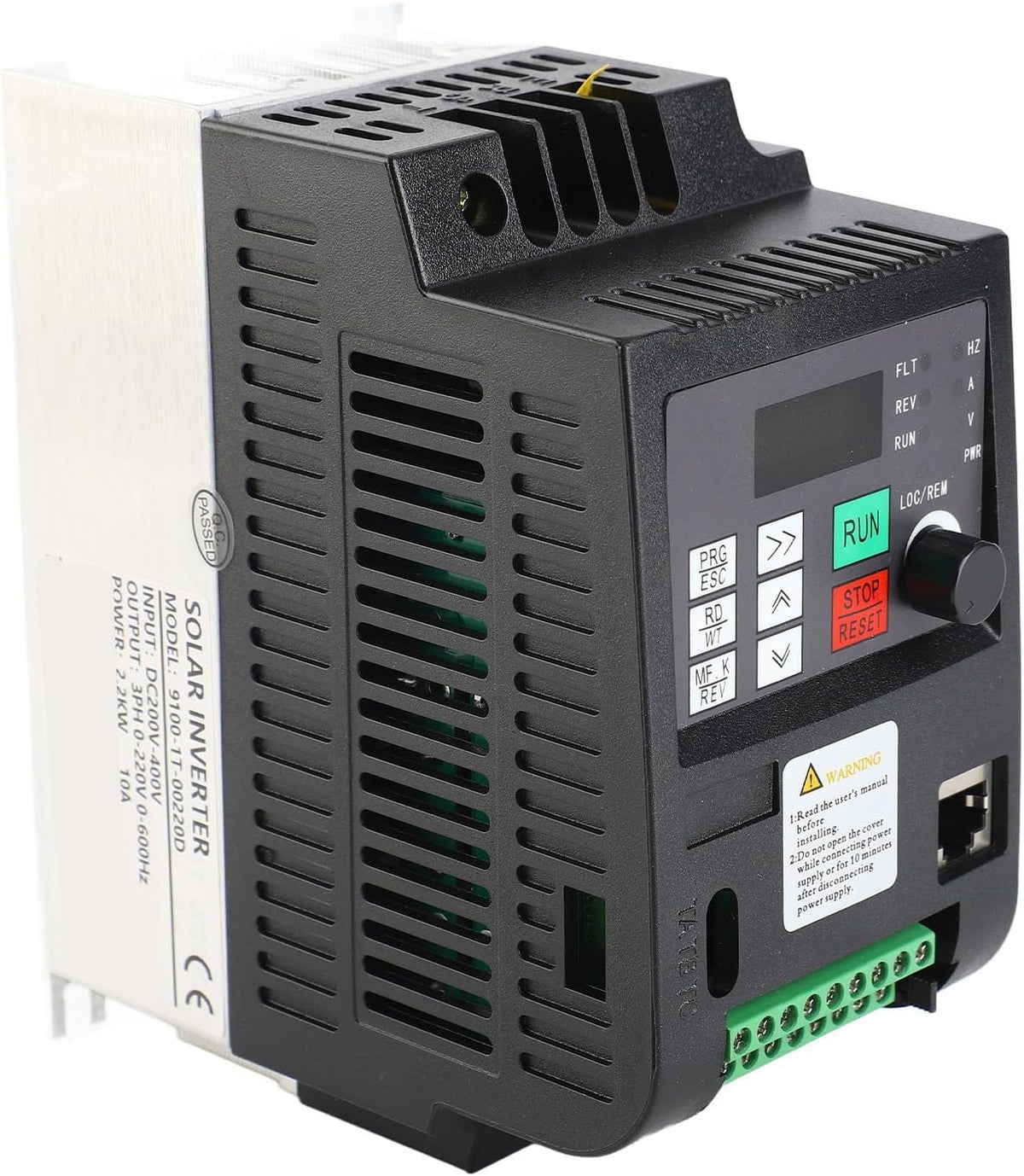 Zonneomvormer PV-frequentieomvormer PWM-besturing DC 200V-400V ingang driefasige AC0-220V uitgang 2.2KW