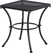 Tuintafel - Tuintafel Vierkant - Bijzettafeltje - Bistrotafel - Salontafel - Stevig - met Mesh Tafelblad - Metalen Frame - voor Terras - Tuin - 45 x 45 x 50 cm - Zwart
