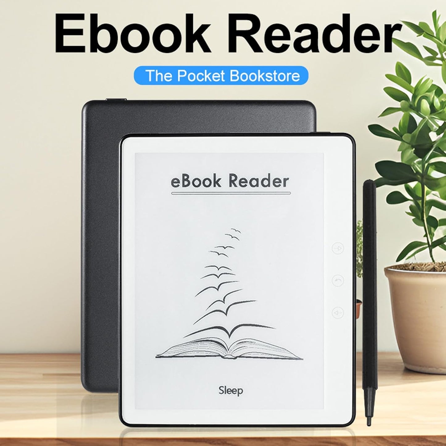 E-lezer – E-reader – E-bookreader – E-boeklezer – Android E-reader – 5,76 Inch Touchscreen – 1 GB RAM, 16 GB Opslag