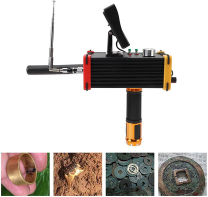 Metaaldetector 15m Diepte 1000 Meter Ondergronds Hoge Nauwkeurigheid Goud Zilver Koperzoeker met Scherm, Groot en Helder Scherm, Realtime Gegevens (EU-stekker 100-240V)