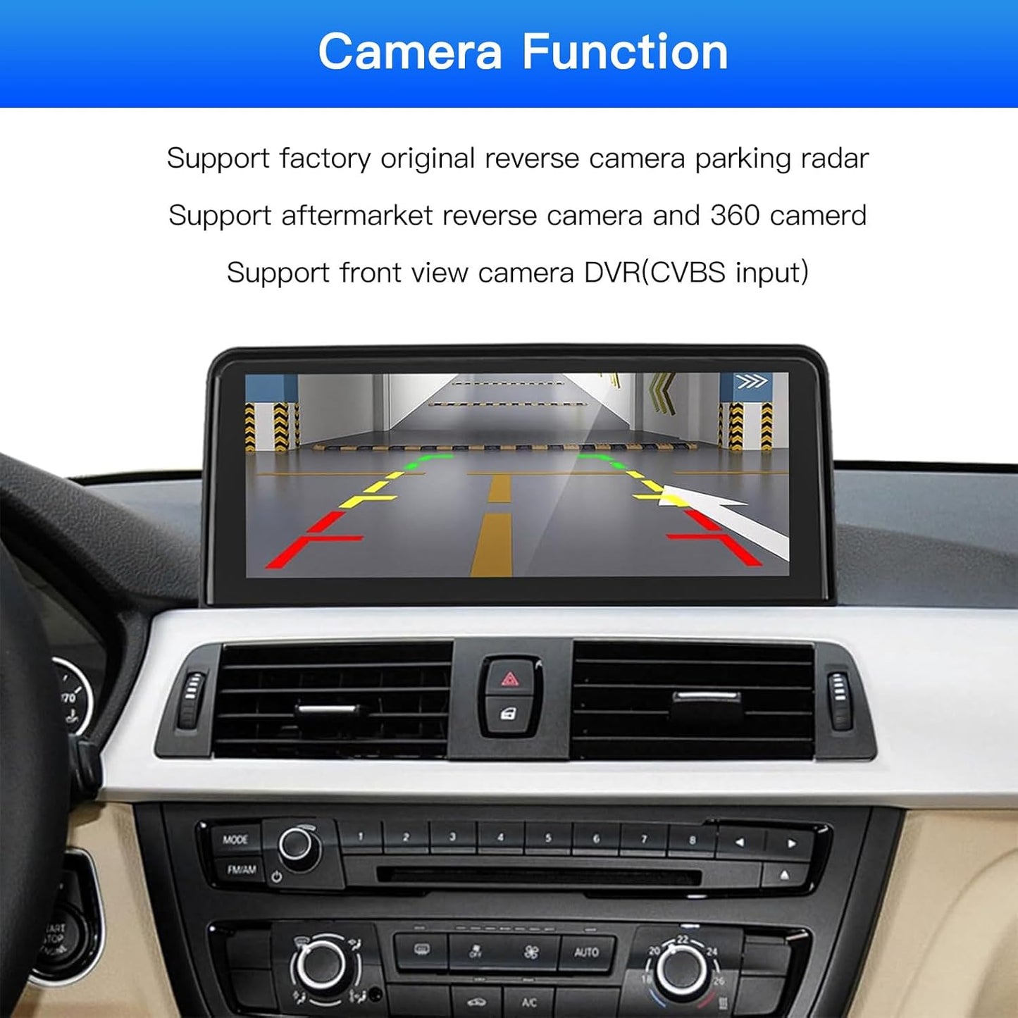 10,25 Inch Touchscreen Autoradio – Draadloze Multimedia Speler – CarPlay Android Auto Receiver – BMW 3 Serie 4 Serie (2012-2015) – Hoge Resolutie 1920x720 – Originele Functies Behouden - QUORE