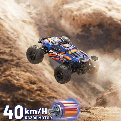 Op Afstand Bestuurbare Auto 1:14 – RC Auto – Monstertruck – 4WD Auto – Offroad Auto – Snelle 4WD RC Auto 40 km/u – Waterdicht met 2 Oplaadbare 1300mAh Batterijen
