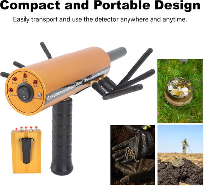 Metal Detector Pinpointer, 30m Diepte 1200m Bereik Gouddetector 6 Antenne Nauwkeurige Finding Microcomputer Control Metal Finder voor Verschillende Terrein