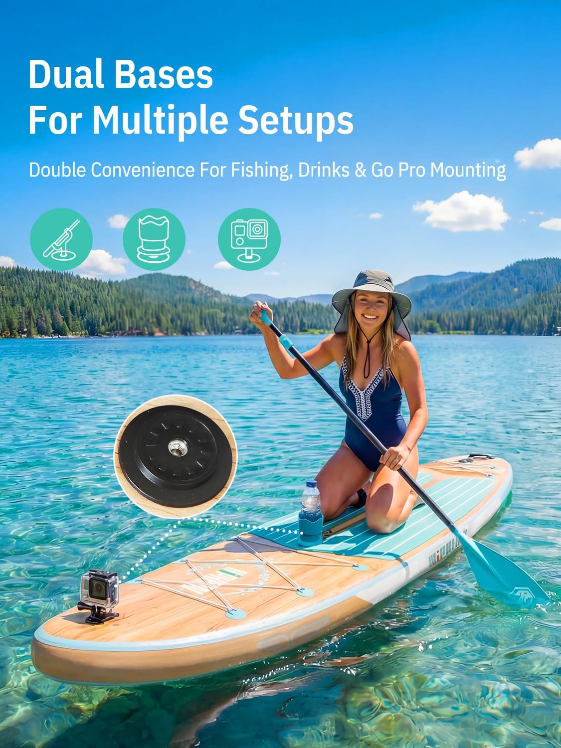 <font dir="auto" style="vertical-align: inherit;"><font dir="auto" style="vertical-align: inherit;">        Niphean Inflatable Paddleboard (extra large), SUP for 2+1 persons/family, stand-up paddleboard with (Beginner-friendly) balance wing, waterproof ph
