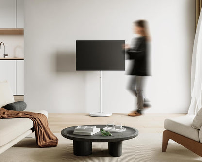 Mobiele Tv-Standaard – Tv-Standaard Op Wielen – Tv-Trolley – Tv-Statief – Televisiestandaard – Voor 24-48 Inch Tv’s – In Hoogte Verstelbaar 1000-1200 Mm
