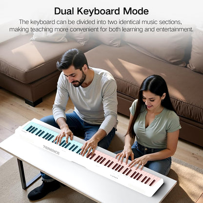 Digitale Piano – Keyboard – Pianotoetsenbord – E-Piano – Elektrische Piano – Wit – 88 Toetsen En Halfgewogen Toetsen – Bluetooth En Opnamefunctie