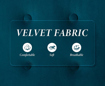 Velvet Accentstoel – Fauteuil – Zetel – Lounge Stoel – Eetkamerstoel – Turquoise – Zachte Fluwelen Bekleding – Stevig Veerkrachtig Zitkussen