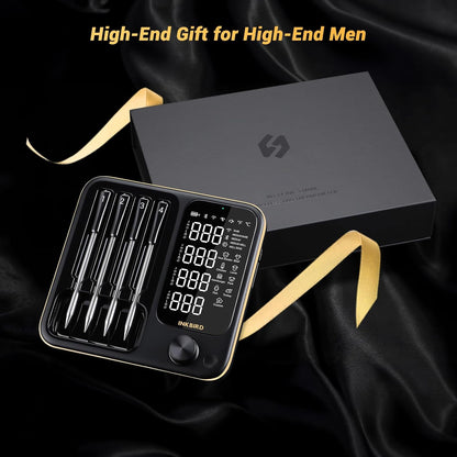 INKBIRD Wireless Meat Thermometer with 4 Probes for Oven,Kitchen,Barbecue,WiFi Bluetooth BBQ Thermometer with APP,Waterproof