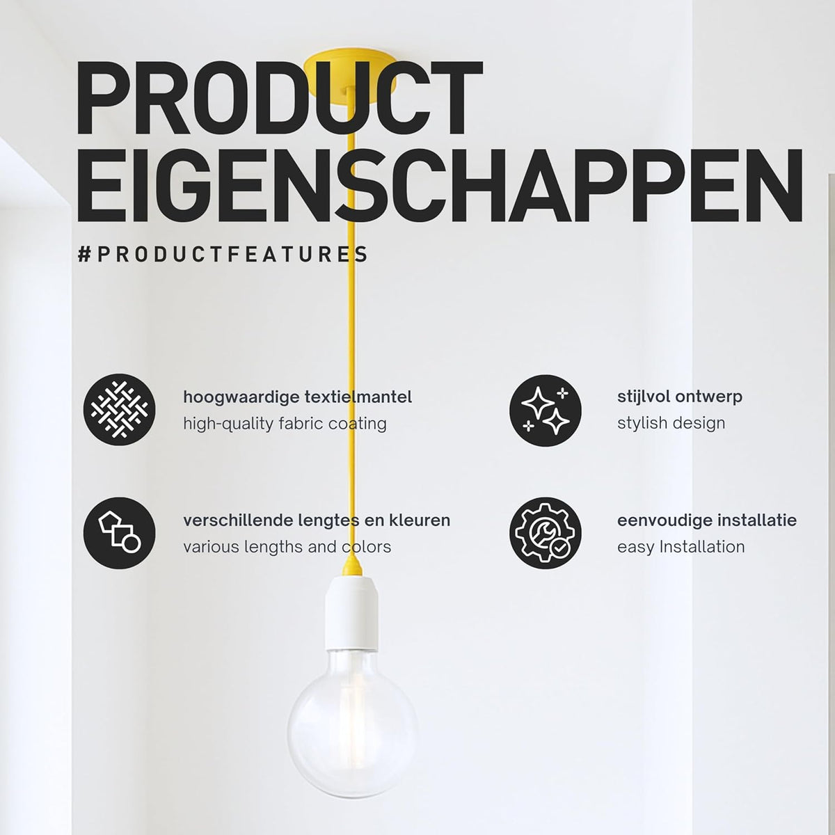 Textielkabel Gedraaid – Lampenkabel – Lampensnoer – Stofkabel – Stroomkabel – Lichtbruin, 50 m, 3-Aderig, 3 x 0,75 mm² – Flexibel En Knikbestendig – Voor Geaarde Lampen