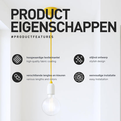 Textielkabel Gedraaid – Lampenkabel – Lampensnoer – Stofkabel – Stroomkabel – Lichtbruin, 50 m, 3-Aderig, 3 x 0,75 mm² – Flexibel En Knikbestendig – Voor Geaarde Lampen