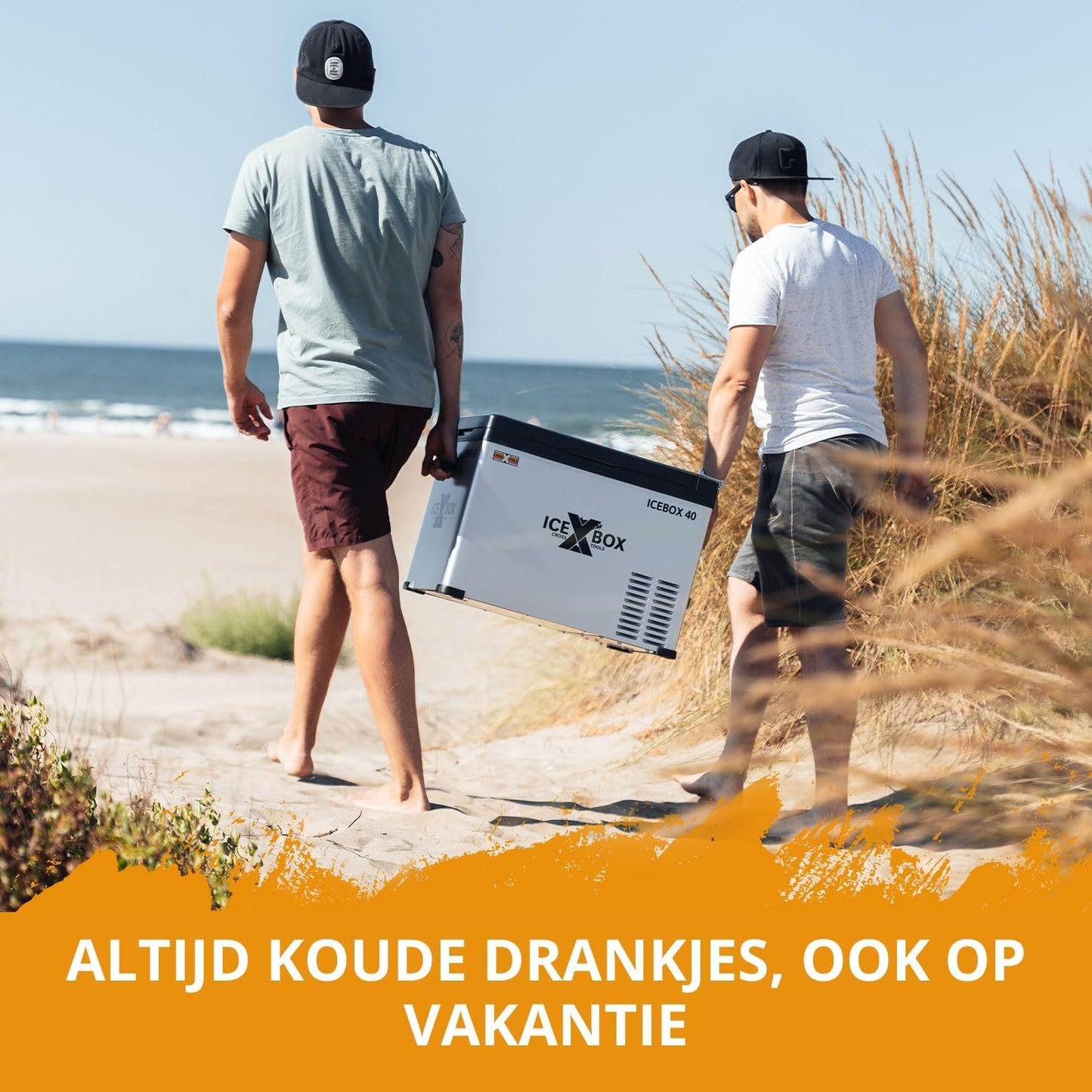 ICEBOX 40 68061 Elektrische koelbox en vriesbox, 40 l, compressor, voor camping, auto, bestelwagen, boten, met app-bediening, koelvermogen tot -20 °C, 230 V/12 V/24 V, 65 x 37,5 x 42,7 cm