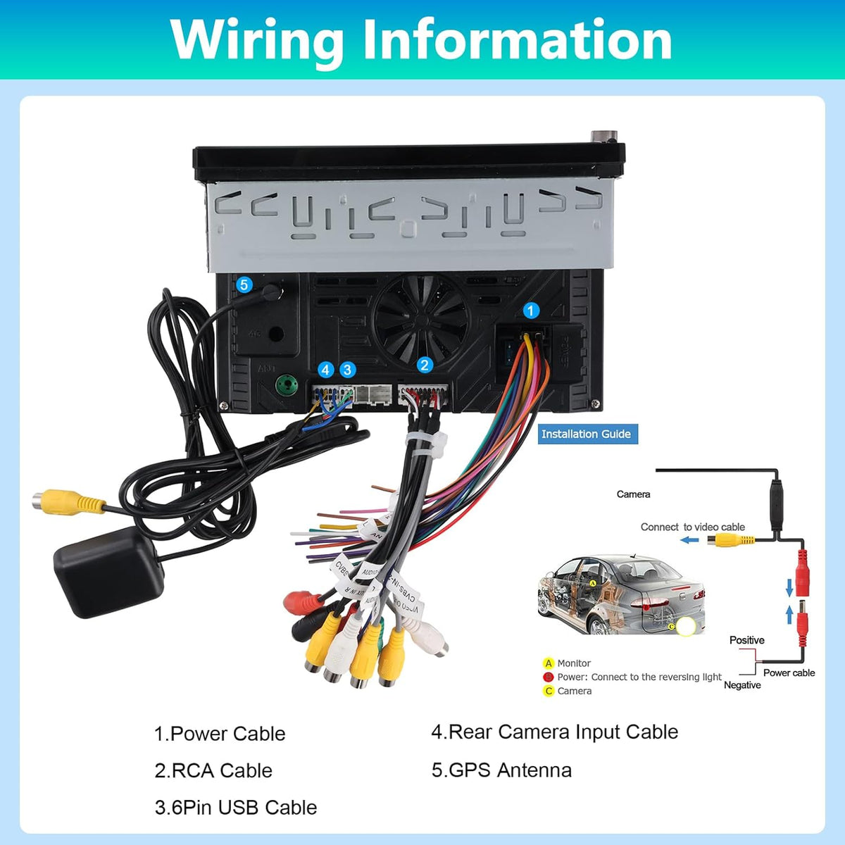 2+32G Carplay Auto Radio 1 din Android met Android Auto GPS-Navigatie, Bluetooth Single din Radio Auto met Scherm, Stereo Auto Support Mirrorlink/FM/WIFI/USB/SWC+Achteruitrijcamera
