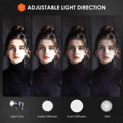 Parabolische Softbox 60 Cm – Lichtvormer – Fotolicht – Videolicht – Studiolicht – Snelsluiting – Dubbele Diffusers En Afneembaar Honingraatrooster