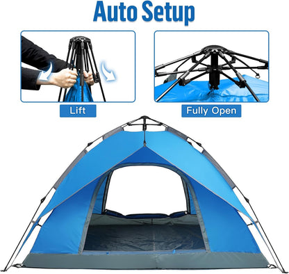 Night Cat Camping Tent 2 3 4 Persoon Man Waterdicht Gemakkelijk Set Up Nemen Up Dome Familie Tent Automatische
