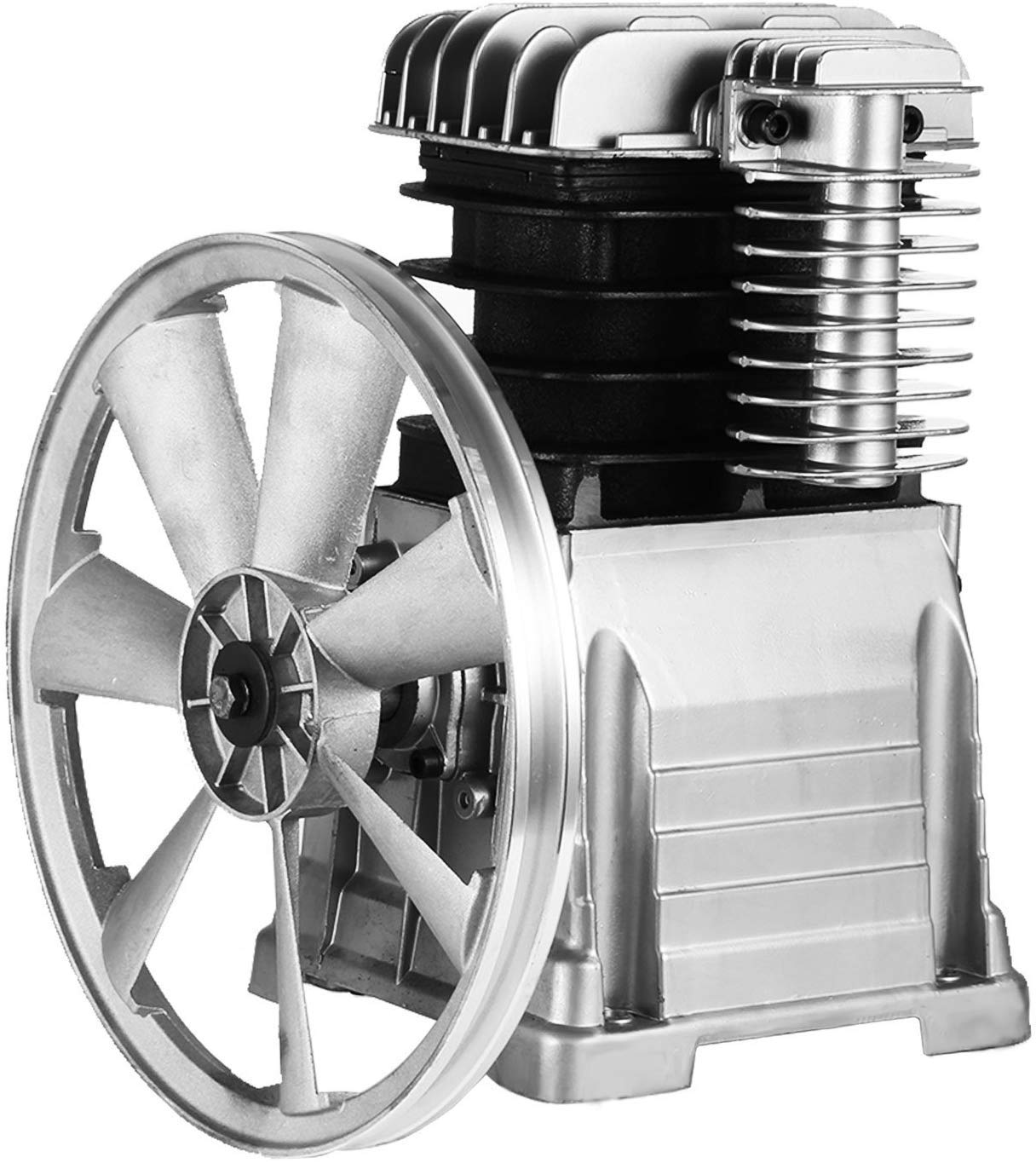 Luchtcompressorkop – Compressorpomp – Persluchtpomp – Zuigercompressor – Cilinderkop – 3 pk Vermogen – Robuuste Aluminium Behuizing