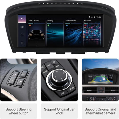 Autoradio voor BMW CIC Systeem – Multimedia Ontvanger – Touchscreen Radio – Inbouwradio – Auto Stereo – 8,8 Inch Scherm – Draadloze Apple CarPlay & Android Auto