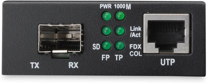 DIGITUS Media Converter - SFP+ poort - 10 Gbit Ethernet - RJ45 / SFP+ - 10GBase-T naar 10GBase-R - Zwart