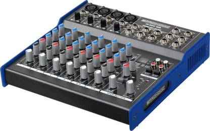 Pronomic M-802FX Live/Studio Mengpaneel met digitale 24bit multieffectprocessor (4 Mono-kanalen XLR/klink, 2 Stereo-kanalen, 3-bands EQ, 48V fantoomvoeding)
