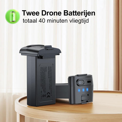 Loolinn | 4K Camera Drone voor Gevorderden Cadeau - Twee batterijen, 40 Minuten Vliegen, 4K UHD camera, ondersteuning voor Panorama's en Time-Lapse Fotografie, Onder 250g (Cadeau-idee)