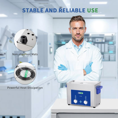 DK SONIC Industriële Ultrasoon Reiniger 4L, 120W | Professionele Juweel Reiniger met Gecodeerde Timer, Verwarming & Mandje | Multifunctioneel voor Juweel, Brillen, Kettingen, Horloges