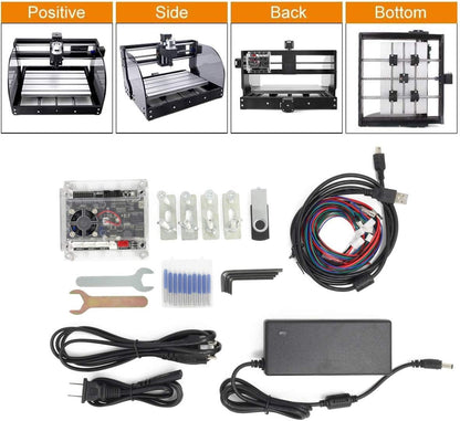 RATTMMOTOR CNC freesmachine 3018-Pro Max, 3 assen, CNC-frees-/graveermachine, GRBL besturing, 420 x 350 x 270 mm, ER11 voor PVC, PCB, houtsnijwerk, doe-het-zelf graveermachine