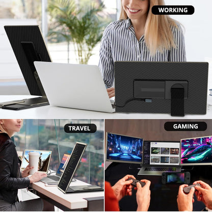 Dual Screen Laptop 15,6 inch FHD 1080P IPS Multi Display Laptop Monitor Laptop Monitor Scherm Verlenging voor 13,3-17" Laptop Compatibel met Windows Chrome