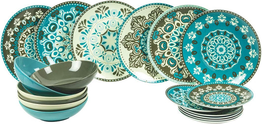 Tafelservies – Serviesset – Servies – Eetservies – Dinerservies – 18-Delig Voor 6 Personen – Porselein, Magnetron- En Vaatwasserbestendig