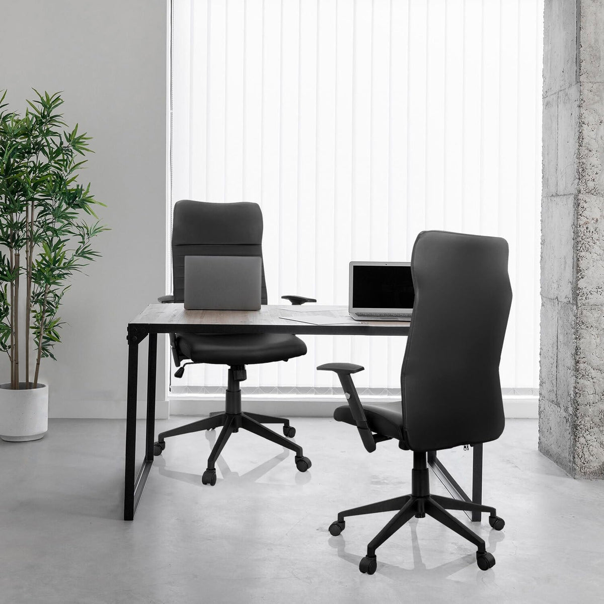 hjh OFFICE Thuisgebruik bureaustoel ARTON 30 Kunstleder Zwart
