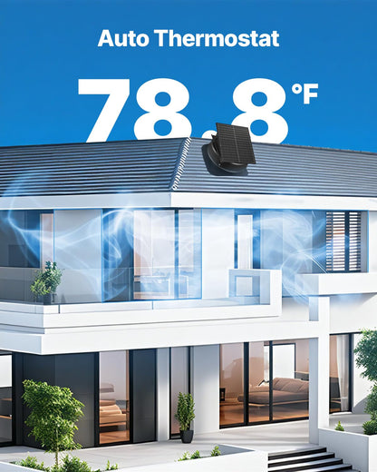 Ventilator op Zonne-Energie – Dakventilator – Zolderventilator – Afzuigventilator – Afvoerventilator – 35 W MPPT Regelaar – 67.960 L/min Luchtstroom