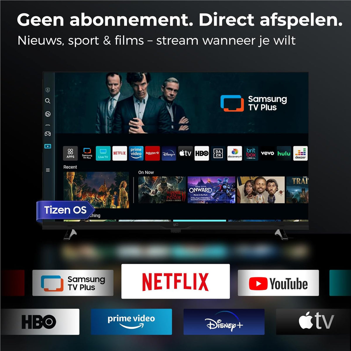 FPD Smart TV 43 Inch, Full HD 1080p televisie met Tizen OS, compatibel met Samsung TV Plus, Dolby Audio, HDR 10, SmartThings, Miracast, Gaming Hub, Voice Control, flatscreen-tv (ET43-P1, 2026)