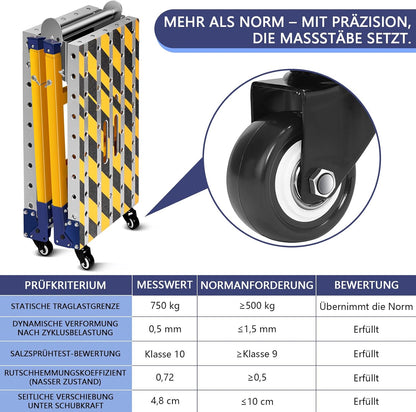 Stabiel 2-in-1 werkplatform + beweegbare lastafel met antislip plakstrips, 140 x 36 cm, verzinkte steiger met verstelbare hoogte, belastbaar tot 500 kg