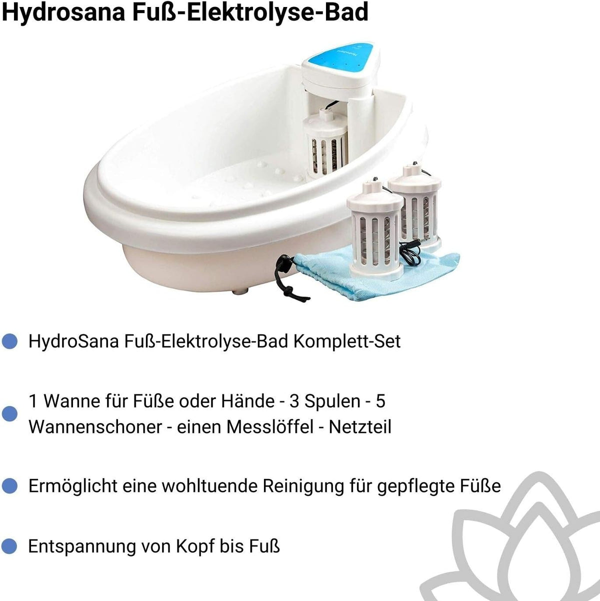 Voetenbad Wit – Voetmassagebad – Voetenspa – Voetbad – Voetverzorgingsapparaat – 3 Spoelen – Incl. 5 Beschermers