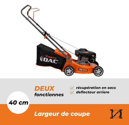 RURIS Thermische grasmaaier DAC 100XLS - motor 3,3 pk 131 cc - maaibreedte 40 cm - opvangbak 45 l - oppervlakte tot 1300 m²