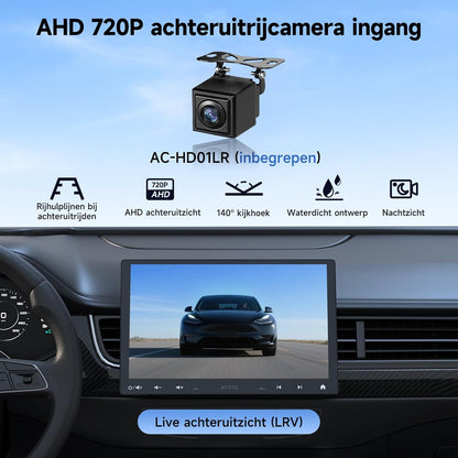 10,1 inch 2 DIN & 1 DIN Adaptieve Autoradio, Draadloze CarPlay & Android Auto, WiFi/BT/USB Tethering, 24-bands EQ, Achteruitrijcamera, HD LRV, 2G+32G