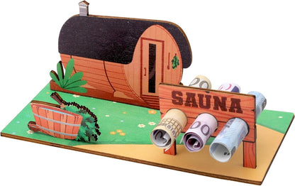 Regalos para sauna tarjetas de madera 3D rekken saludables, Decoraciones voor sauna Decoraciones saludables Vales para sauna, mini sauna accessoires de sauna como rekken de vacaciones Regalos