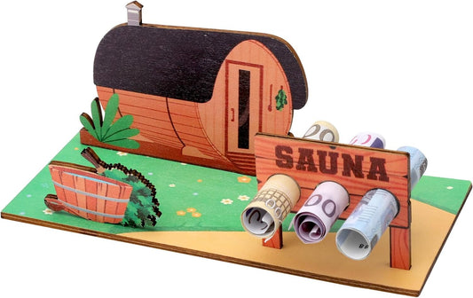 Regalos para sauna tarjetas de madera 3D rekken saludables, Decoraciones voor sauna Decoraciones saludables Vales para sauna, mini sauna accessoires de sauna como rekken de vacaciones Regalos